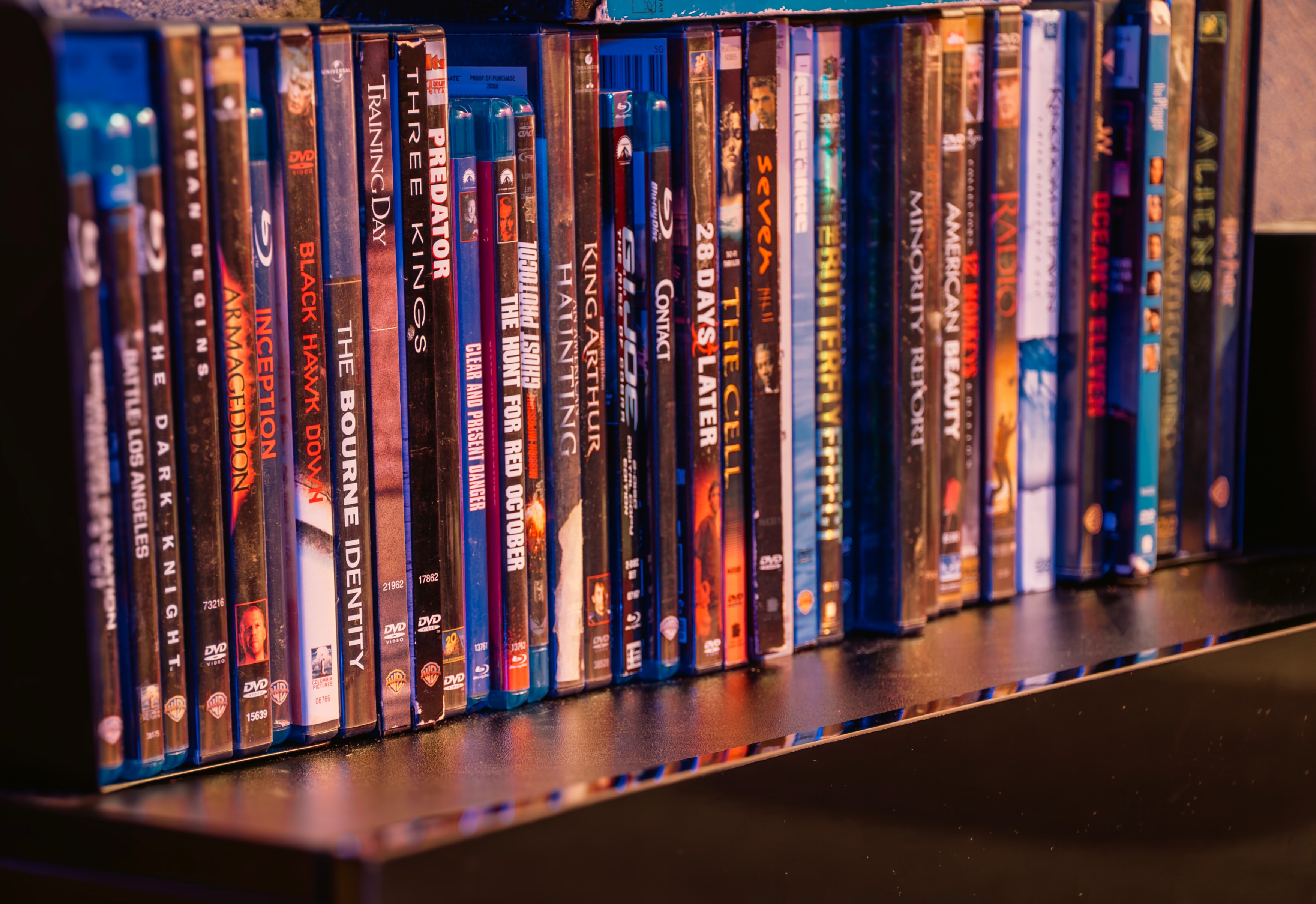 Cinema Room — organized DVD collection shelf