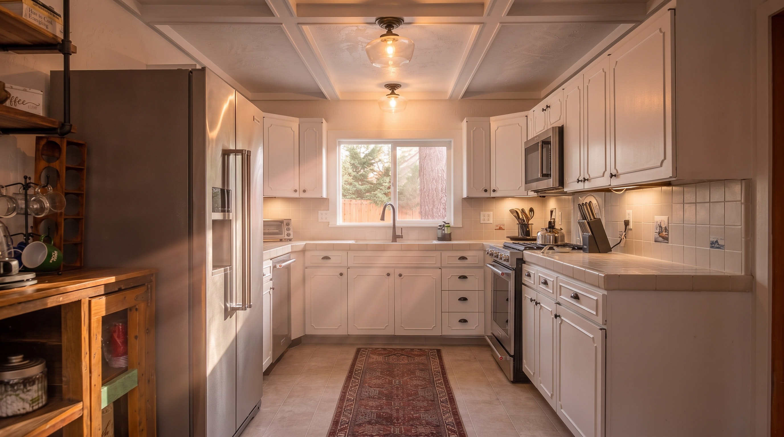 Kitchen — island seating and counter detail